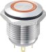 TRU COMPONENTS 701868 GQ16F-10E/J/R/12V Vandalismebestendige druktoets 48 V/DC 2 A 1x uit/(aan) Moment Rood IP65 1 stuk