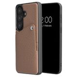 Selencia Riva Backcover met Pashouder voor de Samsung Galaxy S26 - Mocha Brown