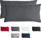 Komfortec Set van 2 Premium Kussenslopen 40x80 cm - Superzachte Kussenhoes – 100% - Geborsteld Polyester - 90g/m²- Antraciet
