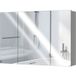 Armoire de salle de bain murale avec 3 portes miroir et étagères réglables - Meuble en MDF, 90 x 15 x 60 cm, gris