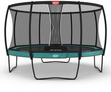 Berg trampoline rond Champion Regular groen 330 cm met veiligheidsnet deluxe