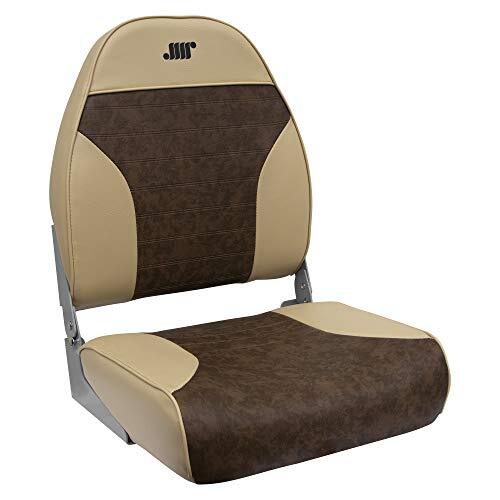 Wise Wise Sports-Vissen-Boating-Boat Seat Standaard Hoge Achterkant, Zand/Bruin