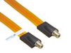Good Connections SAT antennekabel deur-/raamdoorvoer - set van 2 - Hoge kwaliteit, extreem plat - F-koppeling aan F-koppeling - Lengte incl. stekker 26,5 cm, flexibele lengte 17,5 cm