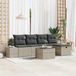 Maison Exclusive - Ensemble de jardin avec 6 places, gris clair, en polyrotin