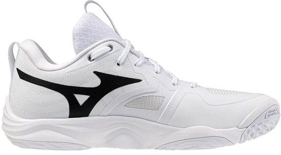 Mizuno Wave Momentum Elite Indoor Schoenen Unisex Volleybal Wit / Metallic Grijs / Zwart Maat 45