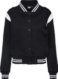 Urban Classics Inset College Jacket Zwart/Wit