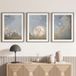 Lot de 3 affiches / posters triptyque - Oiseaux Lune - 30x40 cm