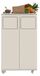 StarTech Afvalbak met wielen - Afvalcontainer - 2 deuren - 2 compartimenten - MDF - Vrijstaand - Wit