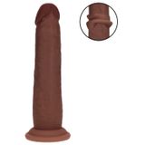 RealRock - gode réaliste double densité (marron) - 18,5 cm
