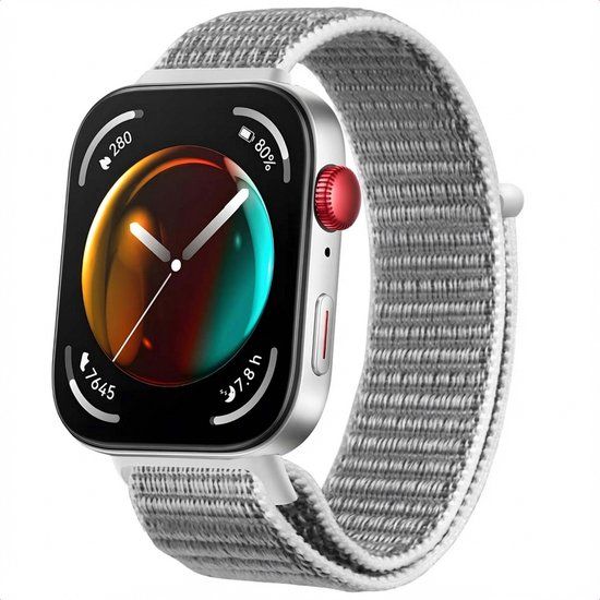 imoshion Ploonk Nylon bandje - Geschikt voor Huawei Watch Fit 4 / 4 Pro / 5 / 5 Pro - Seashell