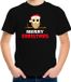 Bellatio Decorations Kerst t-shirt Christmas uil zwart - kinderen 158/164