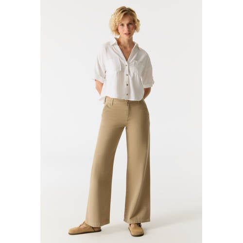 Cup of Joe Denim Maxine wide leg jeans - beige