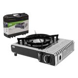 Amig - Campinggasfornuis - Draagbaar kooktoestel Camp01-2,2 kW vermogen - Windscherm en pannendrager - CE-gecertificeerd - Compatibel met CP 250-flessen - Wandelen en kamperen - Roestvrij staal