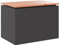 vidaXL Tuinbank Zwart Massief Douglas Hout en Staal