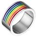 LGT JWLS Lookinggoodtoday Edelstaal mannen ring Regenboog 10mm-19mm