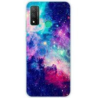 Huawei Bedrukt siliconen hoesje compatibel met Huawei P Smart 2020 Galaxie bleue