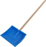 KOTARBAU® Sneeuwschep voor Kinderen, Plastic Sneeuwschep, 25x20 cm, Kindersneeuwschep met Houten Steel, Ergonomisch, Stevige Kindersneeuwschep, Blauw Natuurlijke Kleur