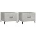 vidaXL salontafel 2 st met metalen poten 50x50x40 cm betongrijs