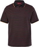 Men Plus - Heren - Poloshirt jersey strepen korte mouw - Zwart - Maat 8XL
