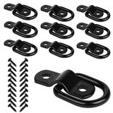 JCHL D-ringen vastbinden ankers haken voor aanhangwagen vrachtwagen bedbeugel ingesloten punten pick-up camper oppervlakte montage D-ring Heavy Duty 1/4 \"2300 lbs capaciteit (10 stuks)
