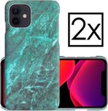 NoXx iPhone 11 Case - Marble Back Cover - Green - 2x