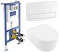 Villeroy & Boch Avento pack cuvette suspendue directflush - abattant à chasse d'eau - softclose & quickrelease - avec réservoir encastré Plaque de commande - White Alpine (blanc brillant)