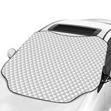 Favoto Autozonwering, voorruitafdekking, magnetische opvouwbare voorruitafdekking, ijsbescherming, uv-bescherming, voor zomer, stof, sneeuw, 157x126cm