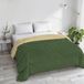 Winter BASIC Winter quilt effen kleur, donkergroen/crème, 250x245 cm