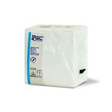 100 Hostelnovo 100 witte papieren servetten, 2-laags, superzacht, reliëf oppervlak met rand, wegwerpservetten, ideaal voor horeca en evenementen, 30 x 30 cm, opengeklapt.