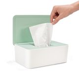 Doos voor vochtige doekjes met deksel, vochtige doekjesdispenser voor baby's, waterdichte en verzegelde opbergdoos, vochtdoekdispenser voor badkamer, keuken, groen