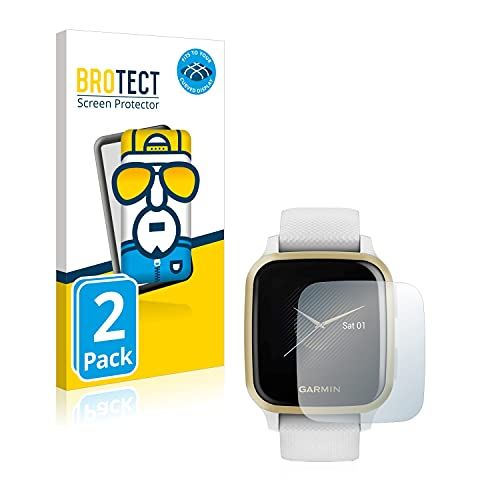brotect Full-Cover Screenprotector compatibel met Garmin Venu Sq (2 Stuks) - Full-Screen Schermbeschermer, 3D Curved