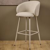 Wehkamp Home Giga Living Barkruk Skive - Beige Stof - Set van 2
