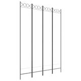 vidaXL Kamerscherm met 4 panelen 160x220 cm stof wit