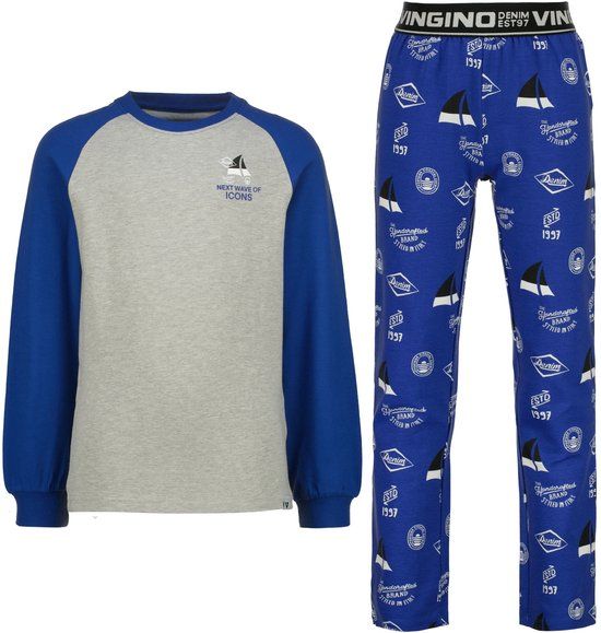 Vingino - Portside pack pyjama - Jongens - Blauw - Maat 170-176