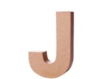 Letter J Paper-maché Letter, 10 cm, 1.7 cm Thick