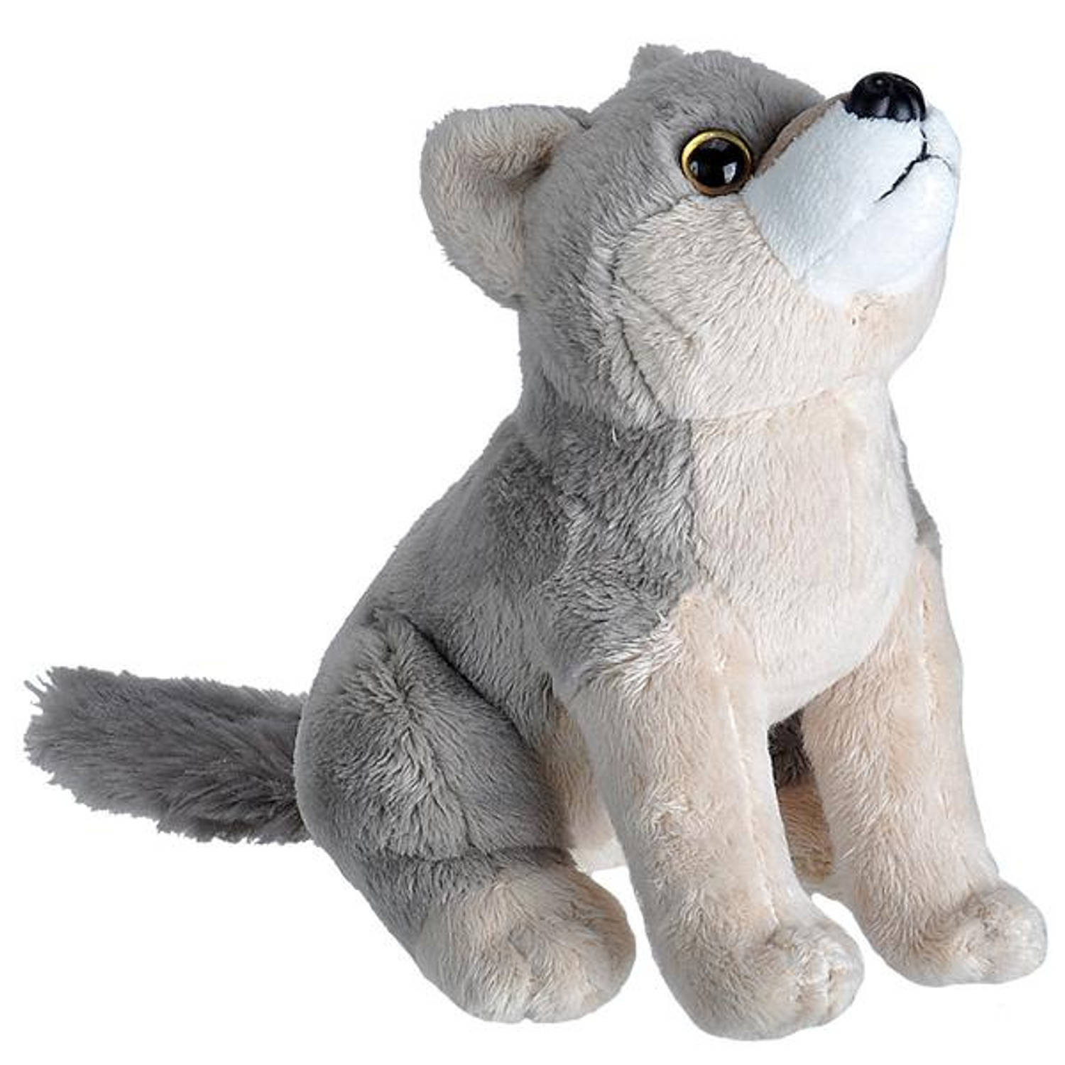 Wild Republic Knuffel Wolf 20 Cm Pluche Grijs/taupe