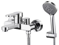 Merkloos Douchekraan Badkraan - 3 straalsoorten - Handdouche - Chroom - 150 cm slang