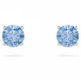 Swarovski Stilla Attract Oorknopjes, Ronde slijpvorm, Wit, Rodium toplaag