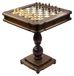 Italfama Table de jeu exclusive – Pièces d'échecs Staunton en palissandre, plateau de backgammon 58x58 cm