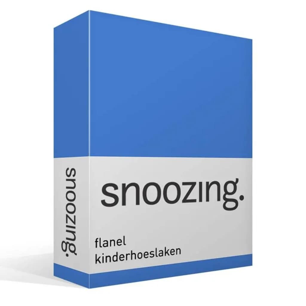 Snoozing flanel kinderhoeslaken - Ledikant 60x120 cm - 100% geruwde