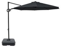 AXI Solea Zweefparasol Ø 300 cm Complete set incl. vulbare parasolvoet en beschermhoes Antraciet/grijs – Gepoedercoat stalen frame – 360° Draaibaar – UV 30+ doek