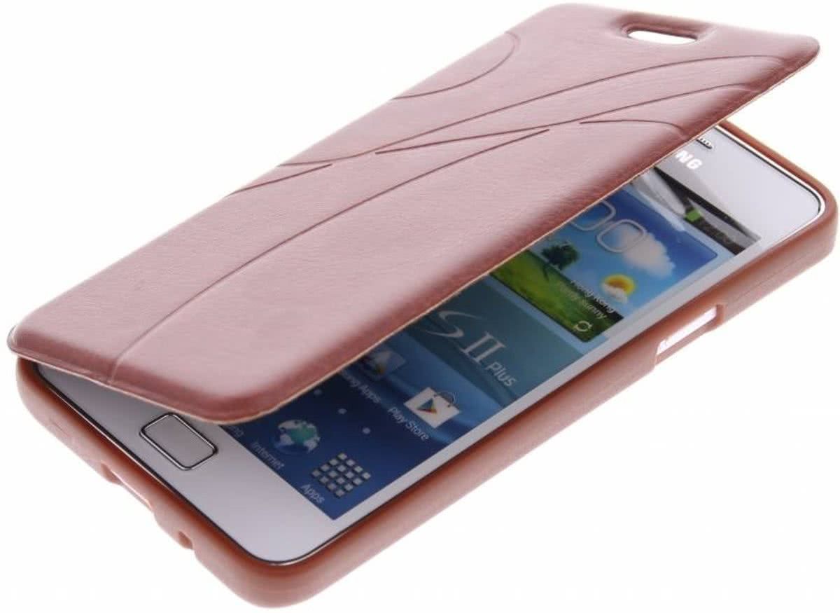 LELYCASE Bruin TPU Book Case Flip Cover Lijn Motief Samsung Galaxy Core Plus / Trend 3