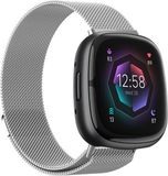 Strap-it Fitbit Sense 2 Milanese bracelet - argent - Taille : S