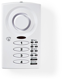Nedis Deur-/Raamalarm - Batterij Gevoed - 85 dB - Wit