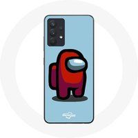 Maniacase Samsung Galaxy A13 4G / A13 4G Lite Among Us videogame blauwe achtergrond