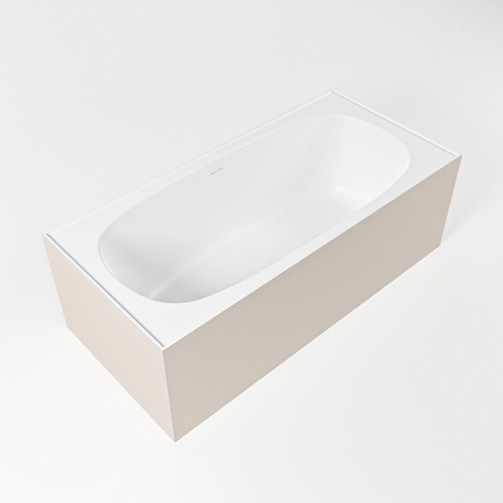 MONDIAZ FREEZE Vrijstaand Bad - 180x85cm - Linen / Talc