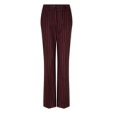 Red Button Red Button gestreepte gebreide flared broek - burgundy