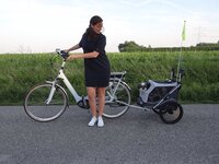 Trixie Hondenfietskar - Opvouwbaar - Grijs - 74 x 58 x 93 cm