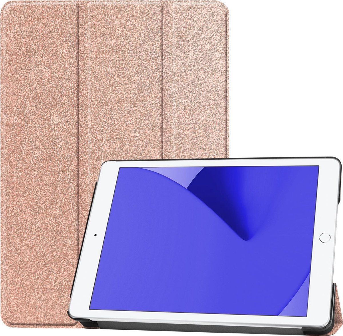 LUQ Book Case for Apple iPad 8 10.2 (2020) - Rose Gold