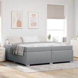 Prolenta Maison Exclusive - Bedframe met matras, lichtgrijs, 200 x 200 cm, gestoffeerd